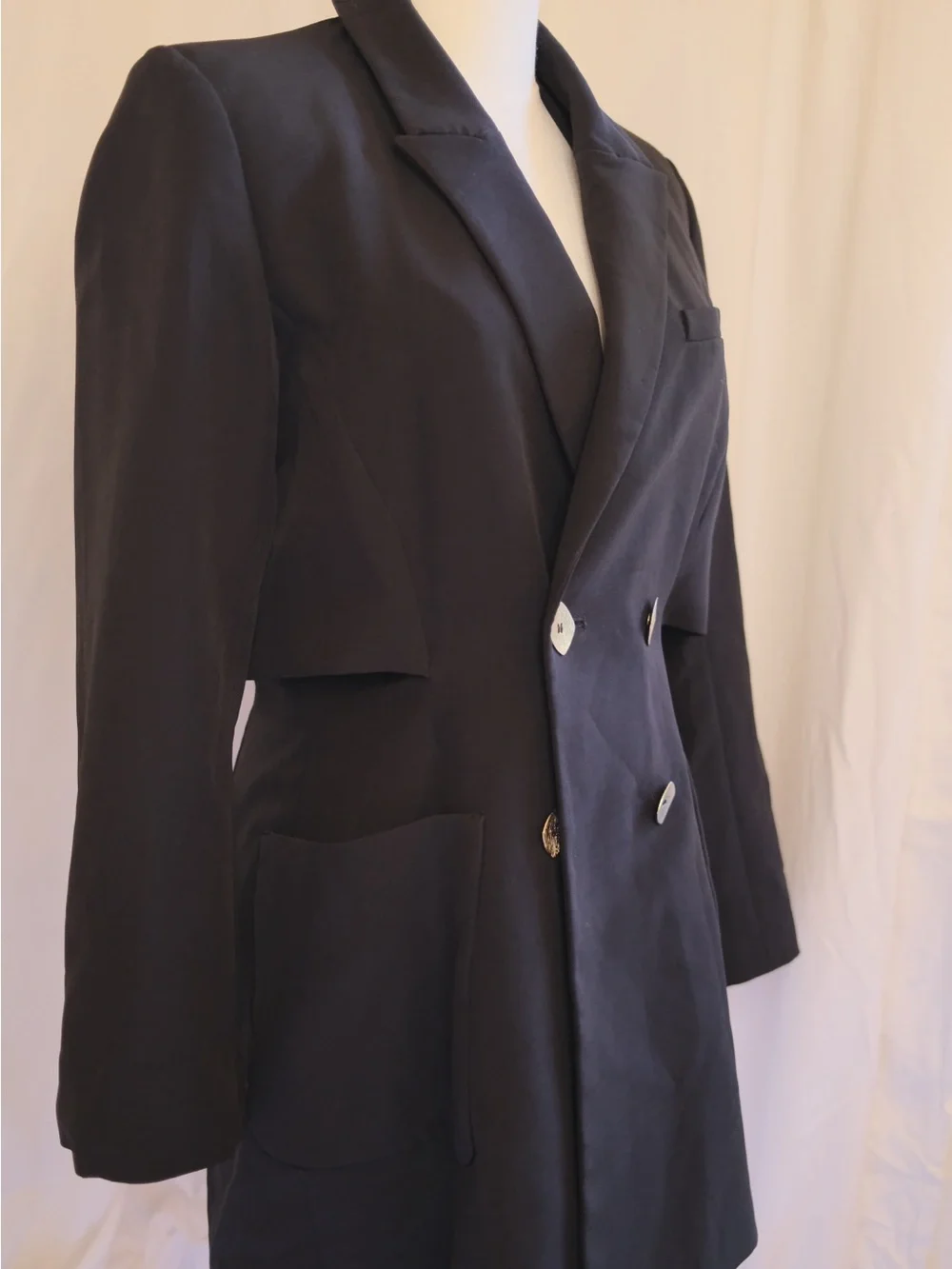 Zara Black Tuxedo Style Romper Tailored Blazer Playsuit S - Picture 7 of 10